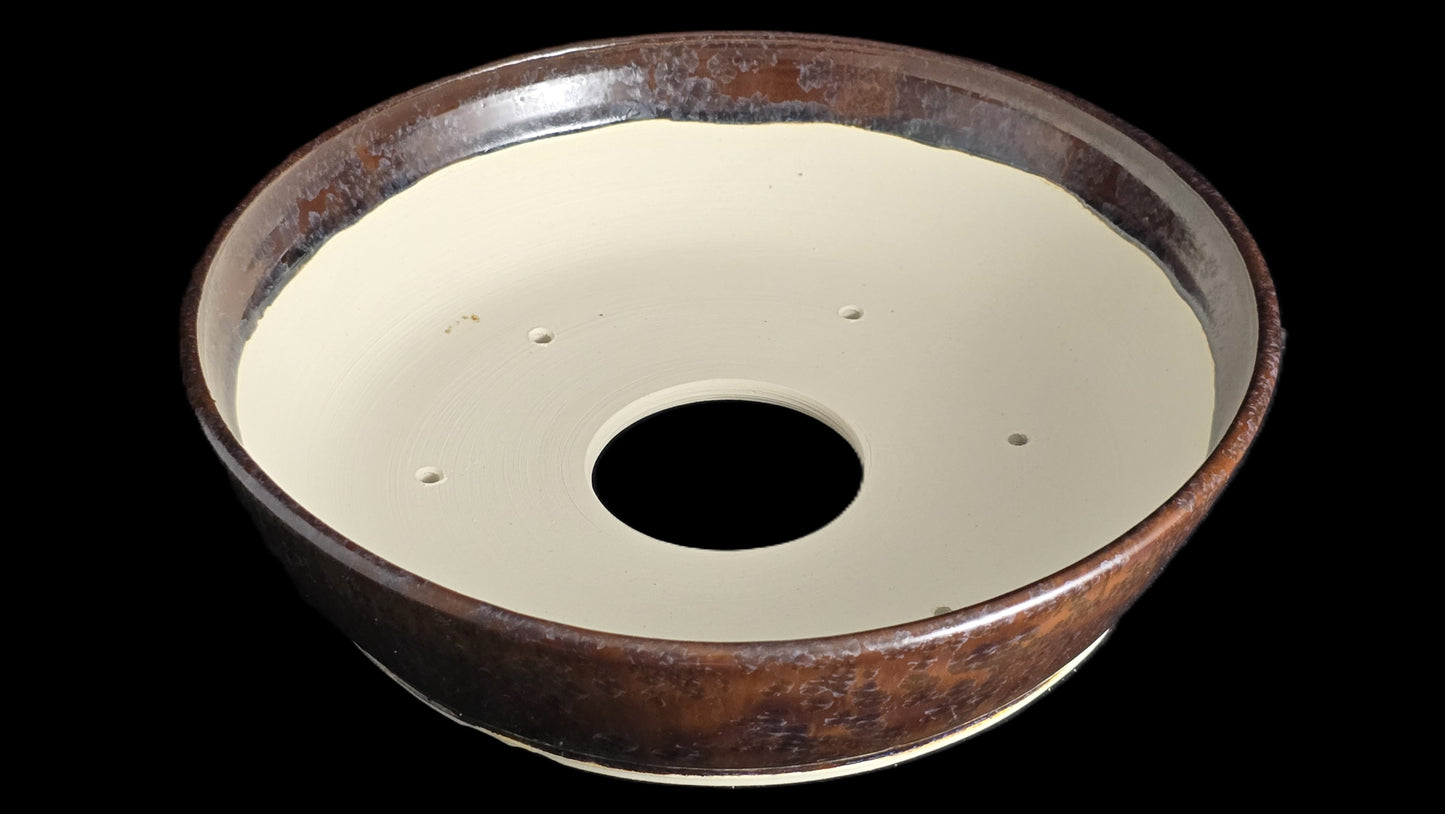Bonsai Pot, Crystalline Round 2-26 - 10" X 2.5"