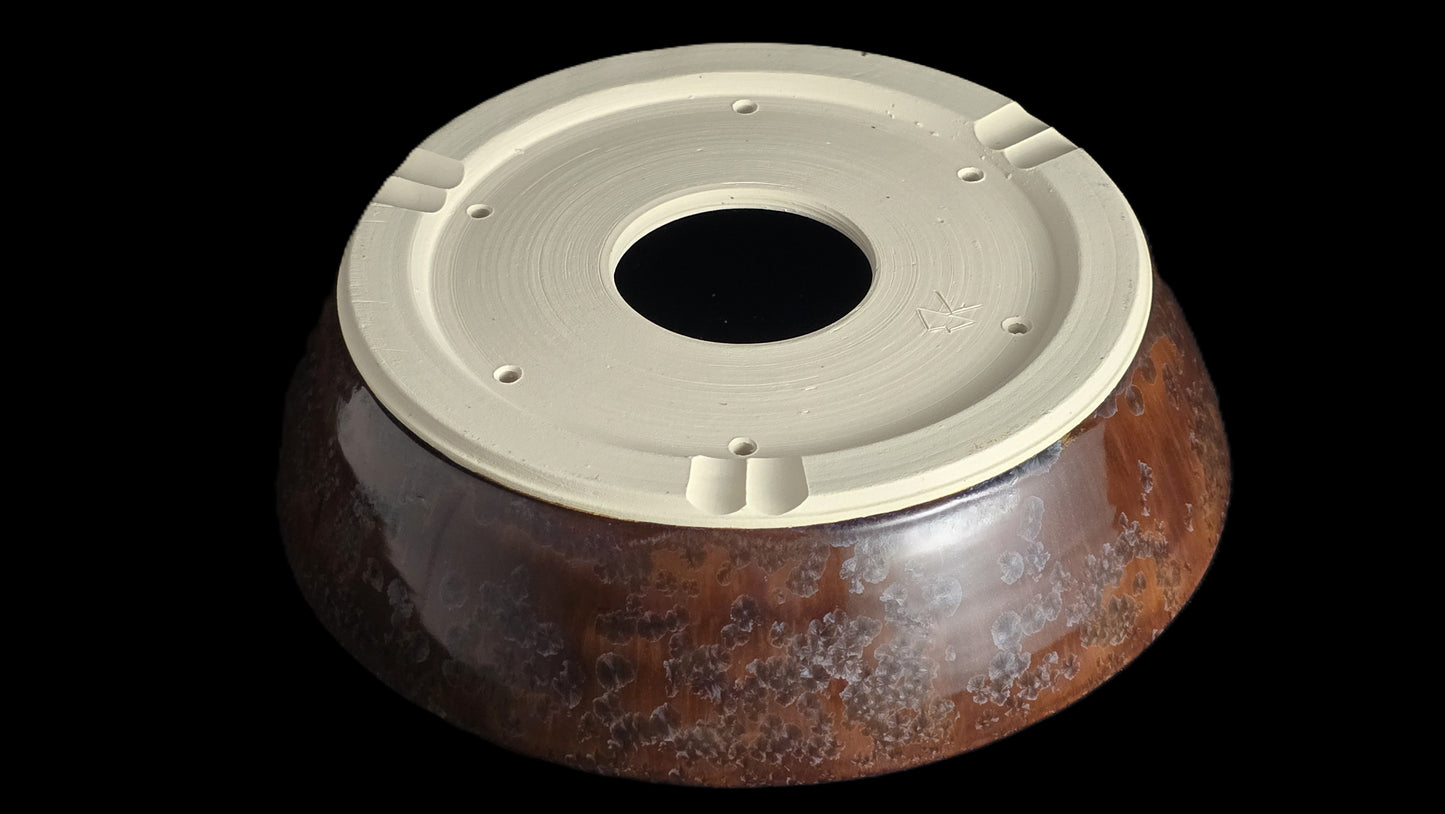 Bonsai Pot, Crystalline Round 2-26 - 10" X 2.5"