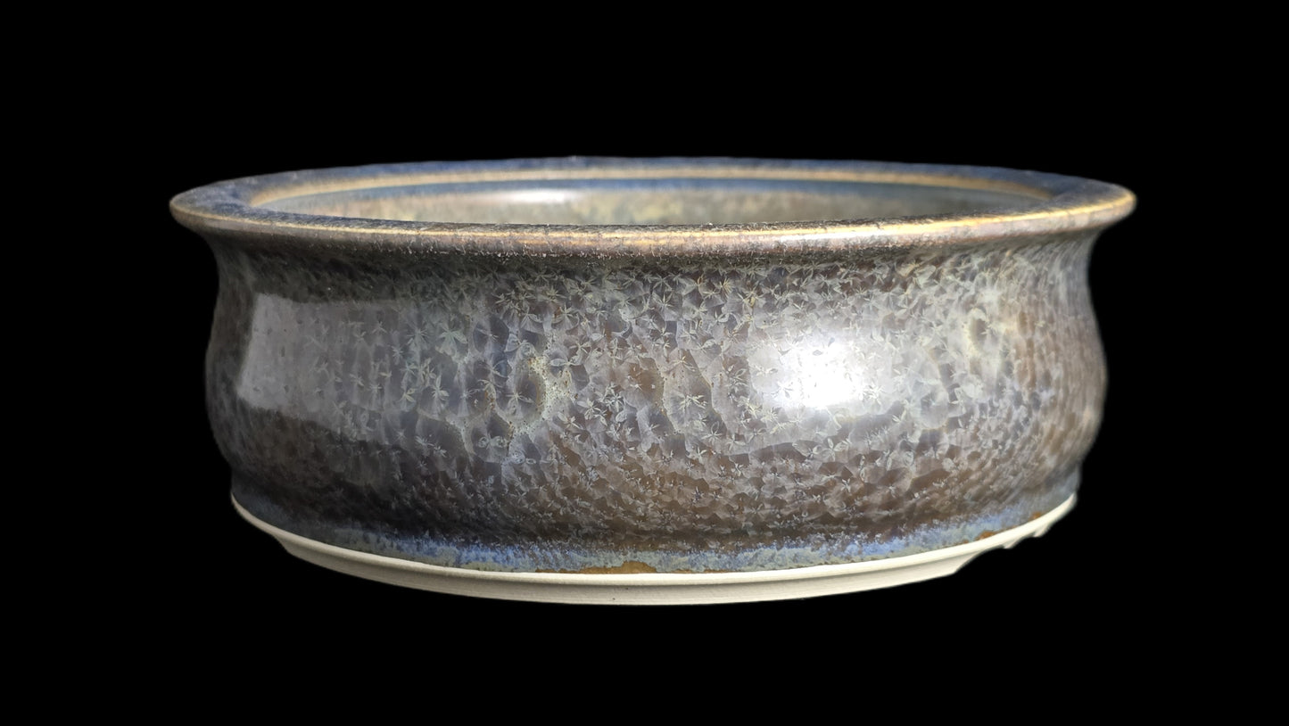 Bonsai Pot, Crystalline Round 2-26 - 6.5" X 2.25"