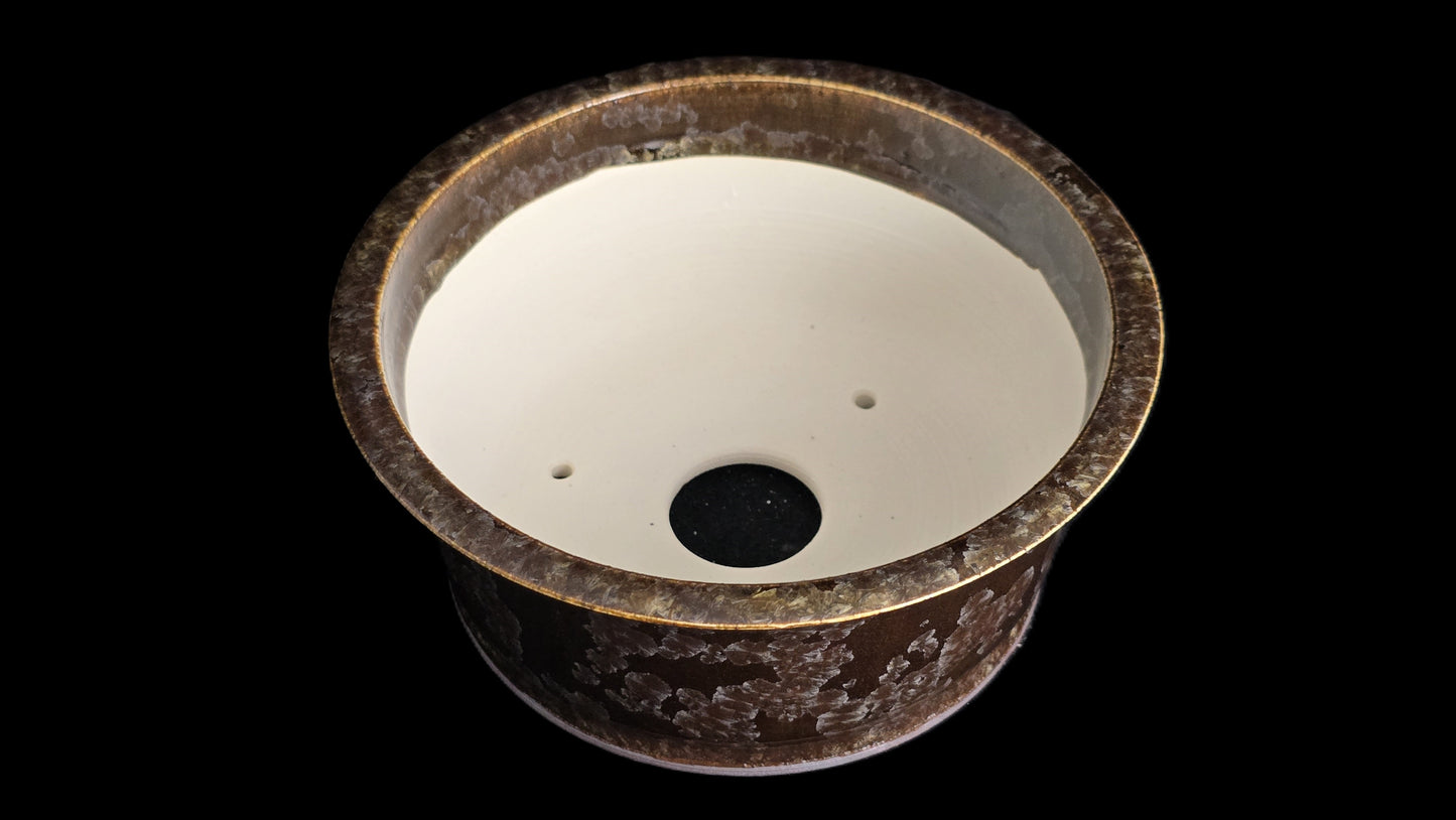 Bonsai Pot, Crystalline Round 2-26 - 5.75" X 2.75"