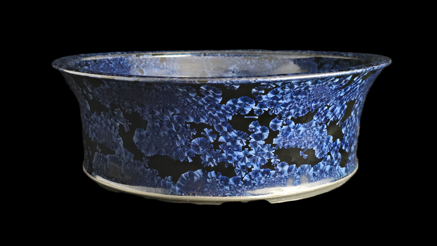 Bonsai Pot, Crystalline Round 2-26 - 9.5" X 3.5"