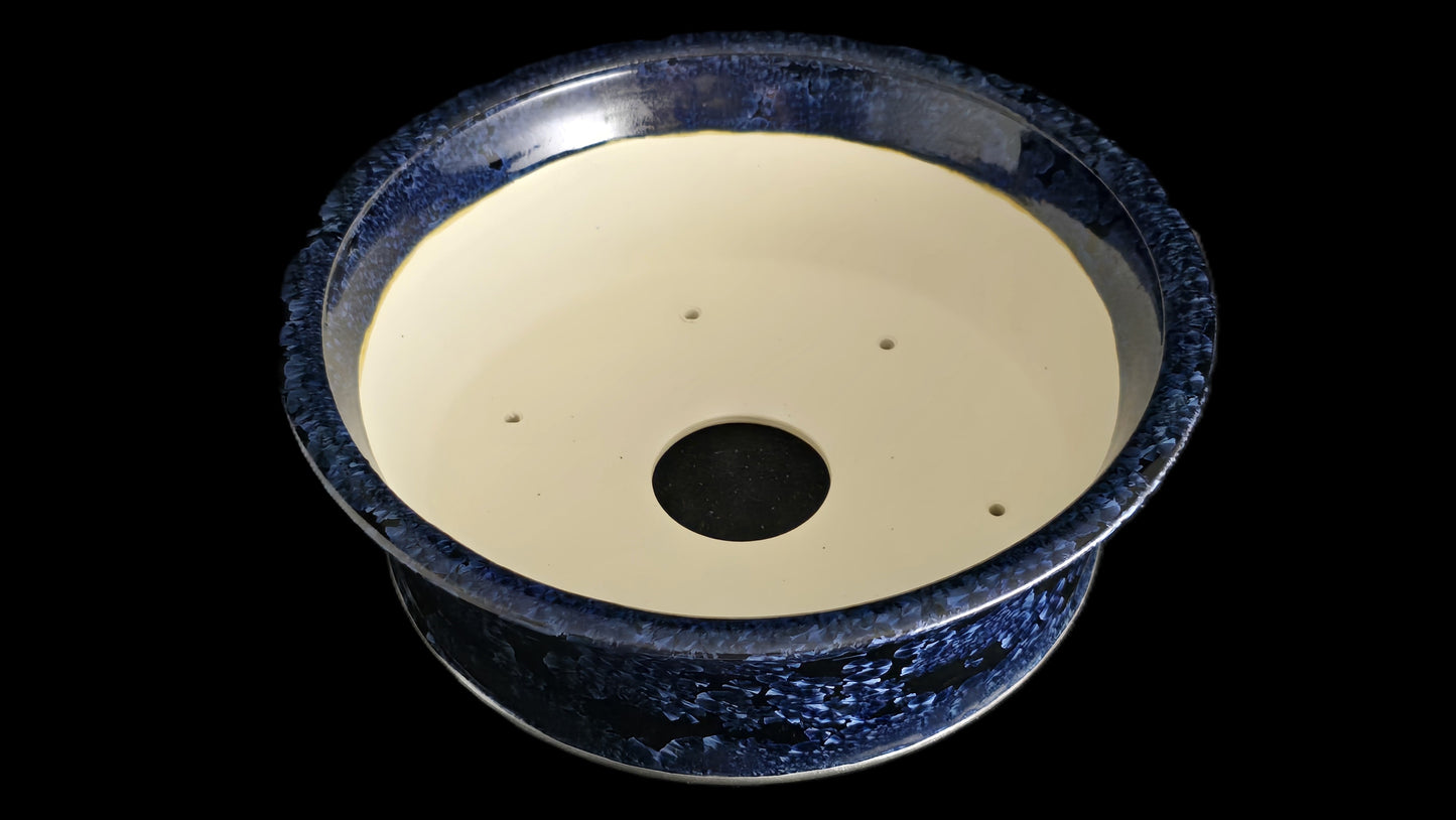 Bonsai Pot, Crystalline Round 2-26 - 9.5" X 3.5"