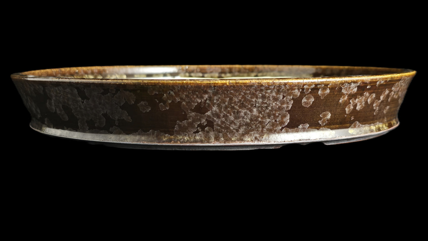 Bonsai Pot, Crystalline Round 2-26 - 10.5" X 1.5"