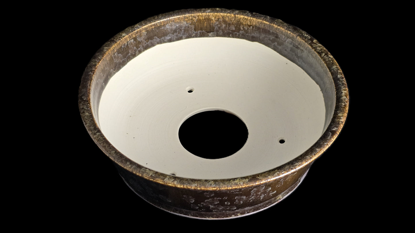 Bonsai Pot, Crystalline Round 2-26 - 6.75" X 2.75"