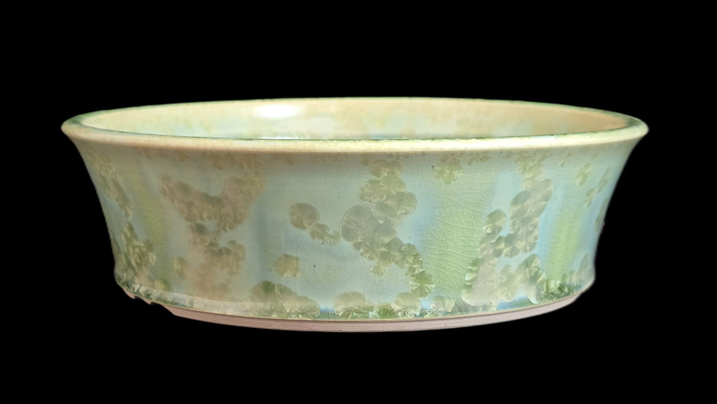 Bonsai Pot, Crystalline Round 3-26 - 9.5" X 3