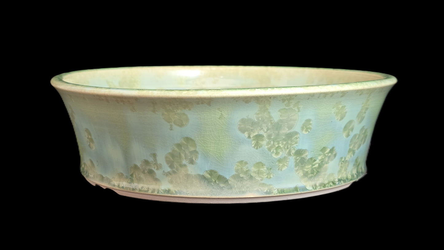 Bonsai Pot, Crystalline Round 3-26 - 9.5" X 3