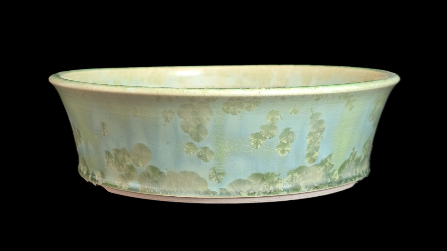 Bonsai Pot, Crystalline Round 3-26 - 9.5" X 3