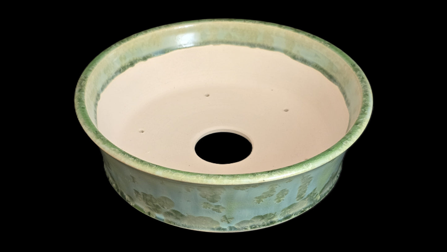 Bonsai Pot, Crystalline Round 3-26 - 9.5" X 3