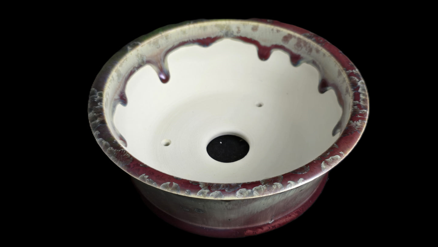 Bonsai Pot, Crystalline Round 3-26 - 6.25 X 2.5"