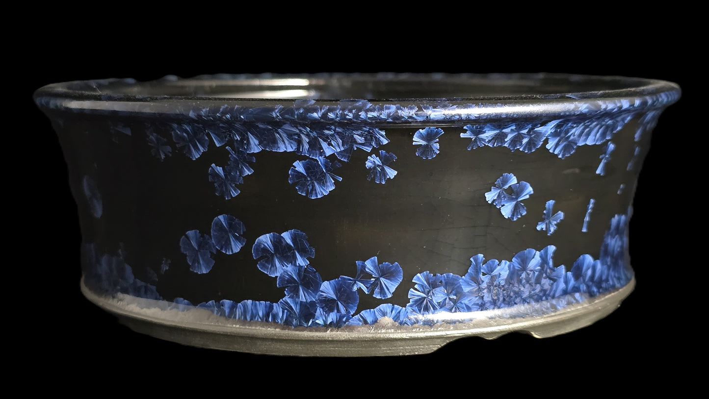 Bonsai Pot, Crystalline Round 3-26 - 7.25 X 2.5"