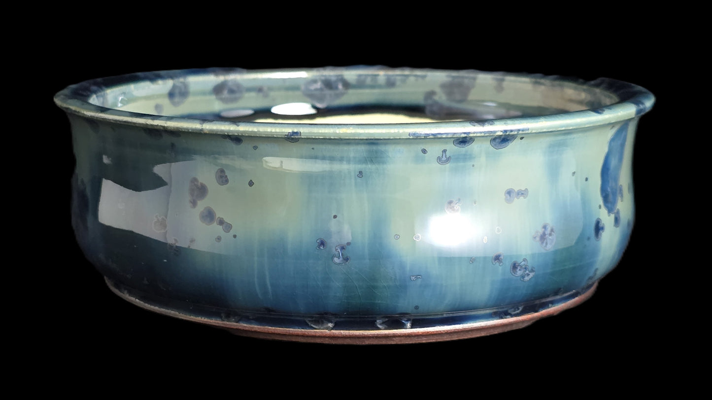 Bonsai Pot, Crystalline Round 4-26 - 7.25 X 2.5"