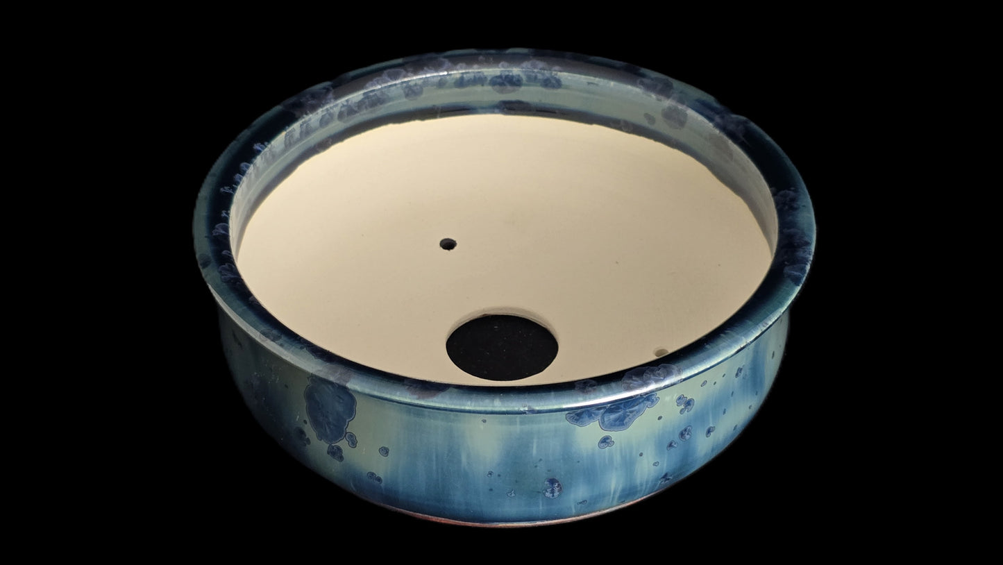 Bonsai Pot, Crystalline Round 4-26 - 7.25 X 2.5"