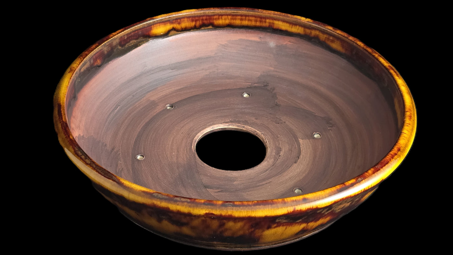 Bonsai Pot, Crystalline Round 4-26 - 10 X 2.75"