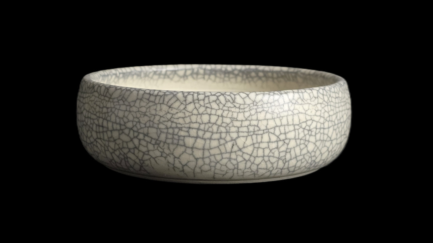 Bonsai Pot, Crackle Round 4-26 - 5.5 X 1.75"