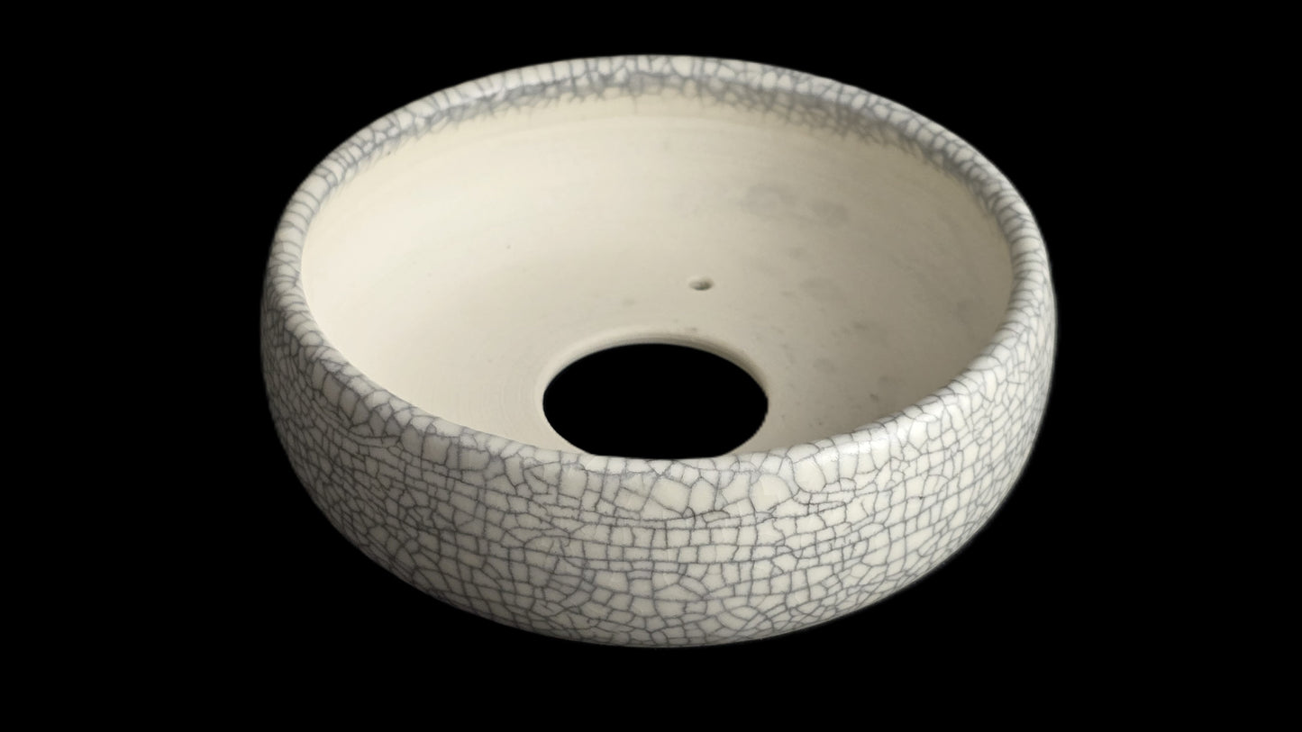 Bonsai Pot, Crackle Round 4-26 - 5.5 X 1.75"