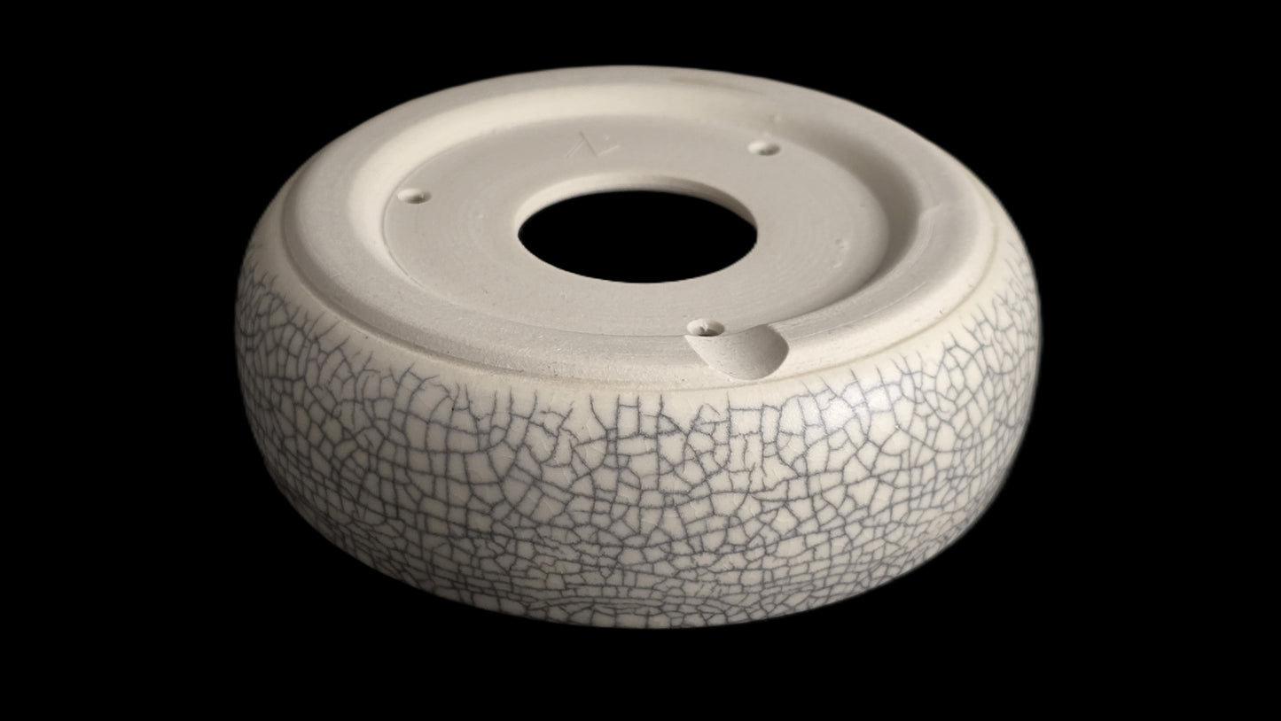 Bonsai Pot, Crackle Round 4-26 - 5.5 X 1.75"
